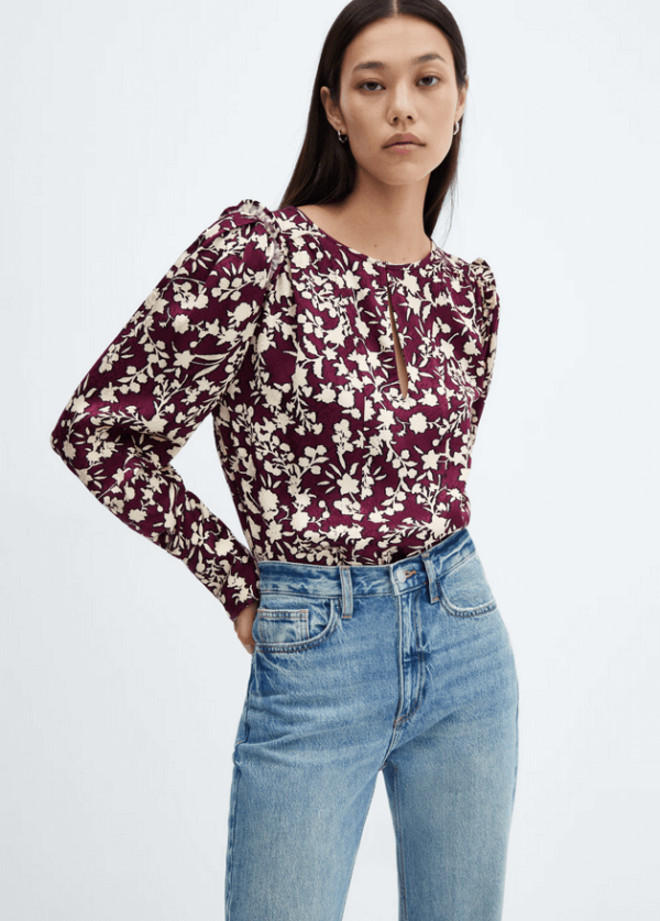 Bluse mit Blumenmuster